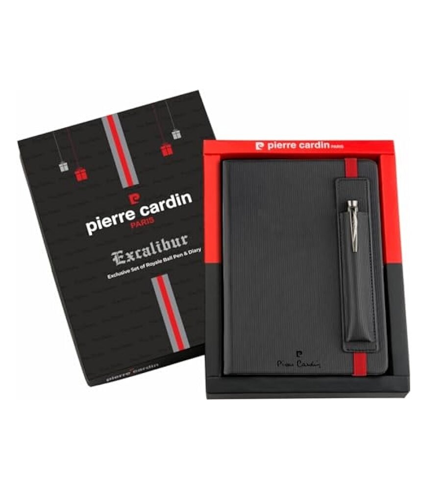 PIERRE CARDIN EXCALIBUR ROYALE GRN BALL PEN+NOTEBOOK SET