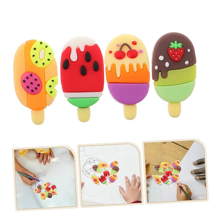 EARSER 8602 FRUIT ICECREAM DESIGN ERASER SET