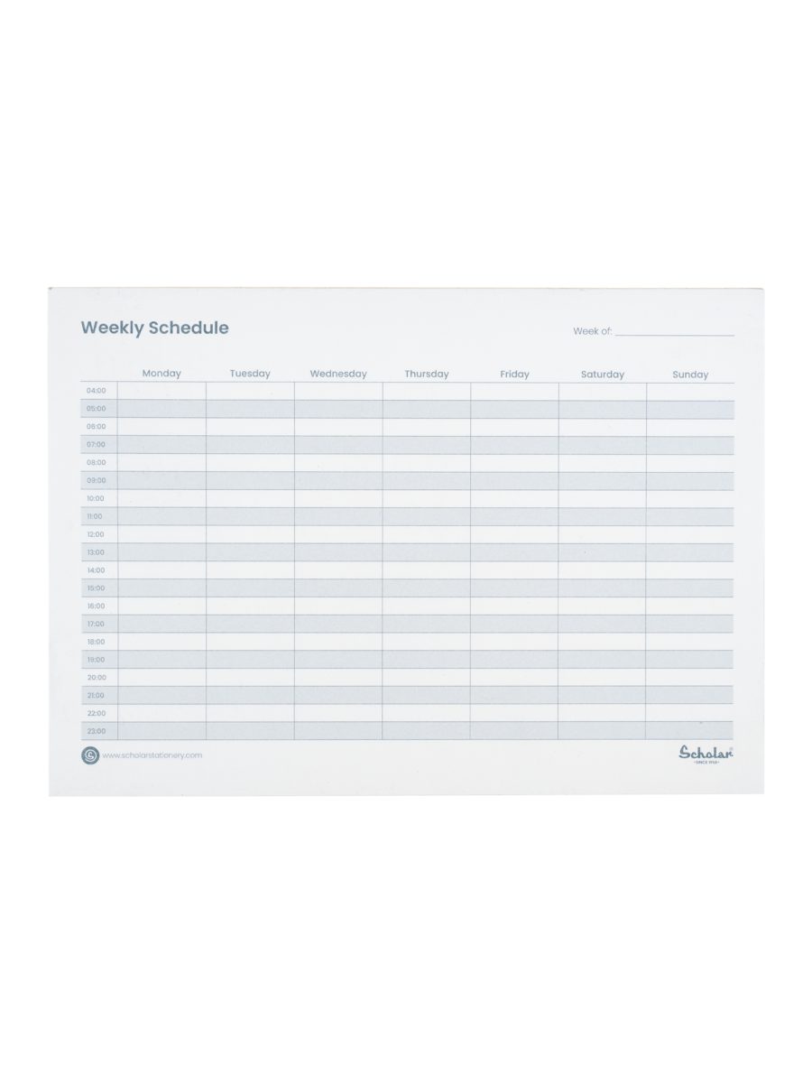 SCHOLAR WPLT A4 WEEKLY SCHEDULER 50SHEET