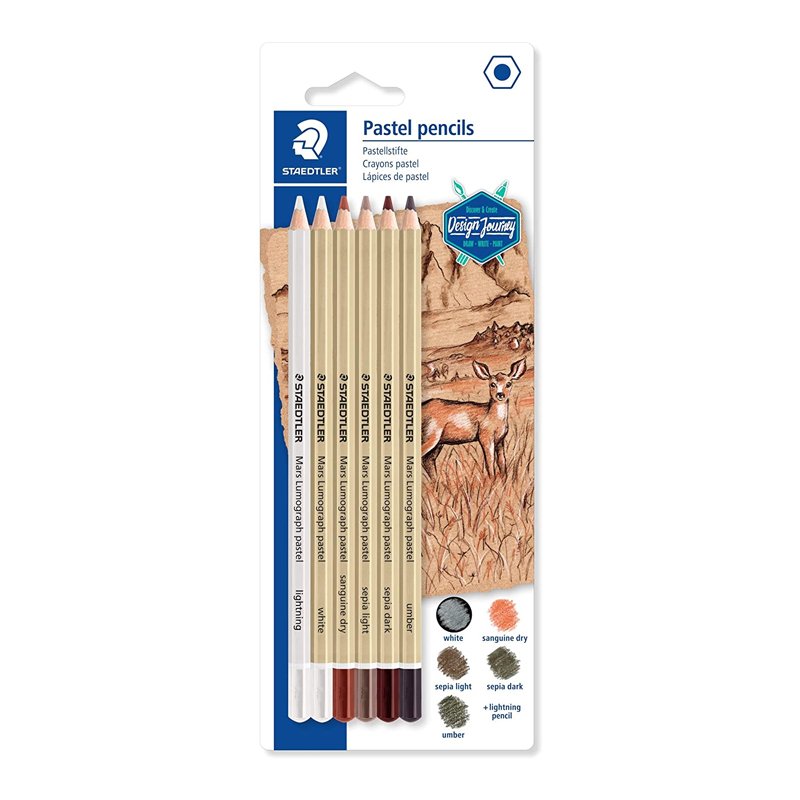 STAEDTLER 100P SBK6 PASTEL PENCILS PACK OF 6PCS