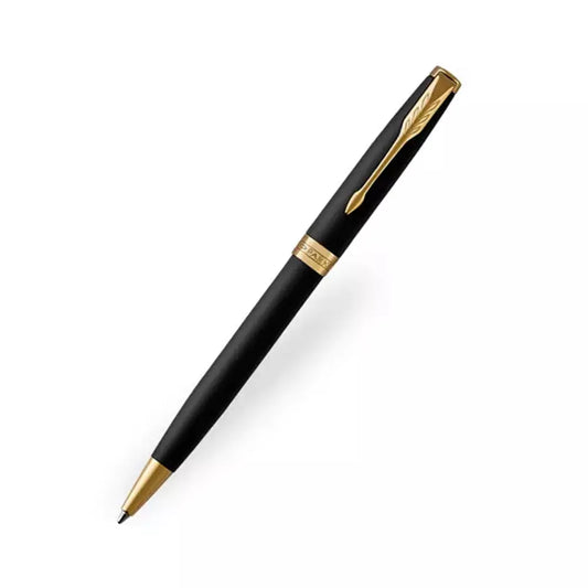 PARKER FUSION BLACK GOLD TRIM BALL PEN
