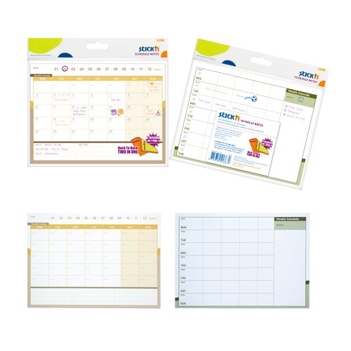 HOPAX 21367 STICK'N SCHEDULE NOTES 2DESIGNS IN 1PAD
