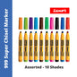 LU 999 SUPER CHISEL MARKER ASSORTED 10