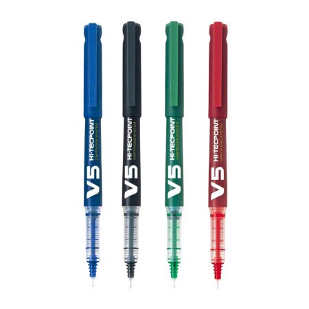 PILOT 1104 HI-TECPOINT V5 CARTAGE PEN RED