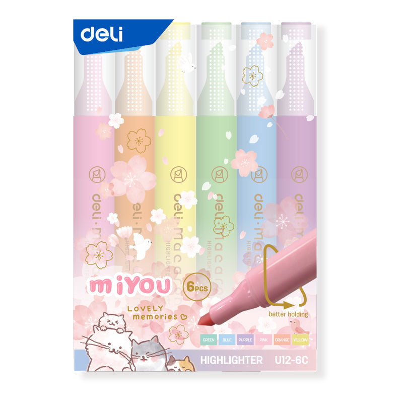 DELI U12-6C HIGHLIGHTER SET
