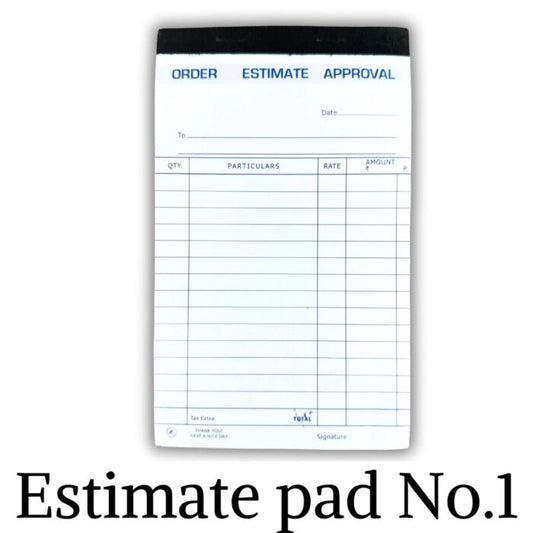 NG ESTIMATE PAD NO-1 34
