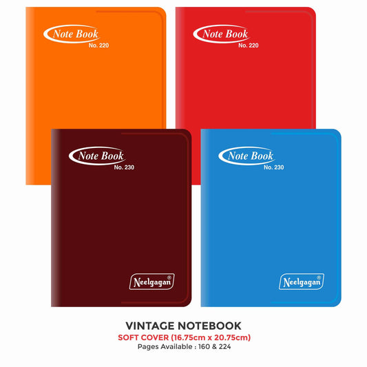 NEELGAGAN VINTAGE SOFT COVER NO. 220 NOTEBOOK