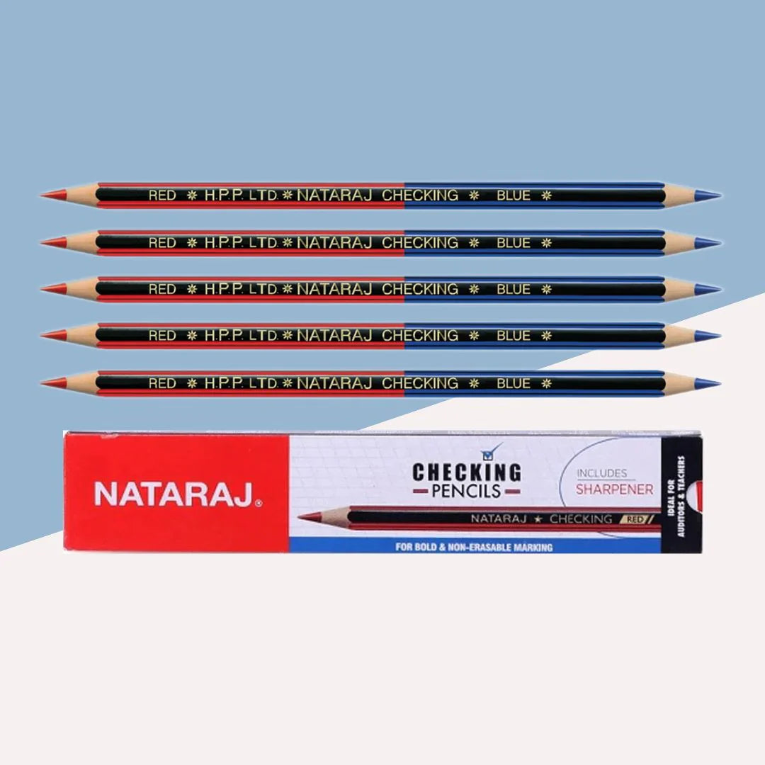 NATRAJ CHECKING PENCILS RED&BLUE BOTH