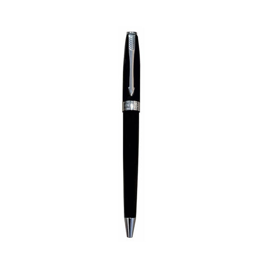 PARKER FUSION LAQUE BLACK CHROME TRIM BALL PEN+NOTEBOOK A6