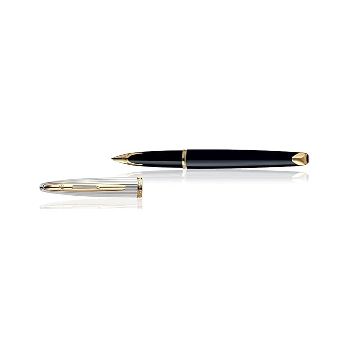 WATERMAN CARENE DLX BLACK GT FOUNTAIN PEN
