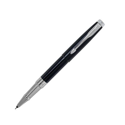AMBIENT LACQUE BLACK CHROME TRIM FOUNTAIN PEN & ROLLER PEN SET