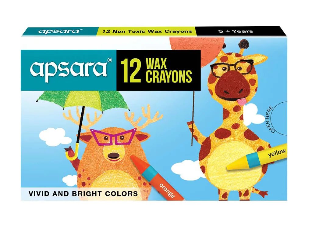 NT APSARA WAX CRAYONS 12