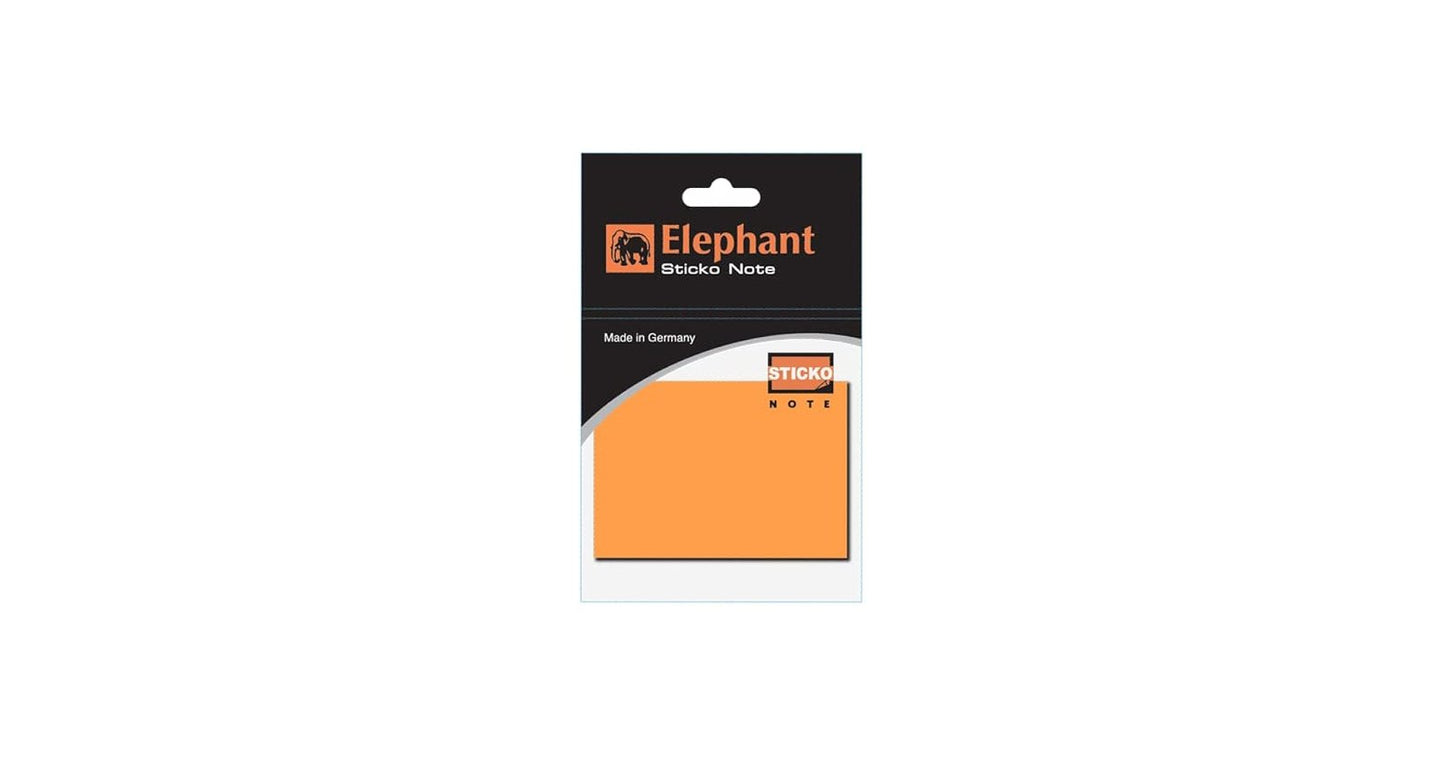 ELEPHANT 159689 2*3 STICKY NOTES ORNG