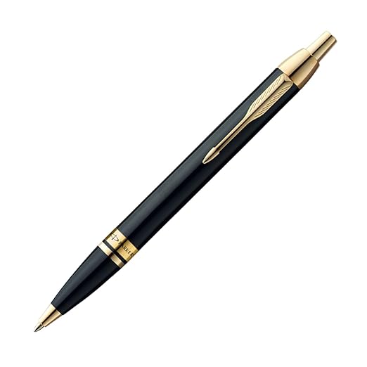 PARKER ODYSSEY LAQUE BLACK GOLD TRIM BALL PEN
