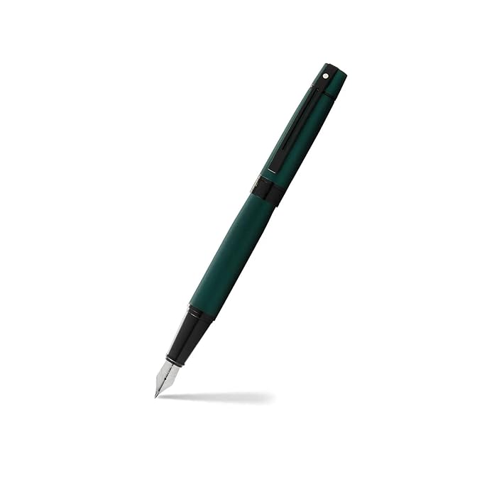 SHEAFFER 9346 MATTE GREEN WITH BLACK TRIM FOUNTAIN PEN