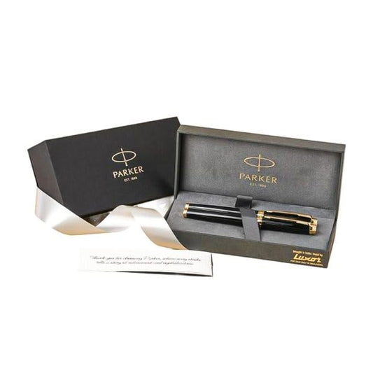 AMBIENT LACQUE BLK GT FOUNTAIN PEN & ROLLER PEN SET