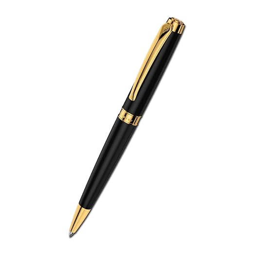 INTELLIO RP11GTP1 RENAISSANCE BLACK GOLD ROLLER BALL PEN