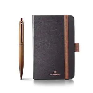 SHEAFFER 9428 COFFEE EDITION MATT BROWN BALL PEN+NOTE BOOK