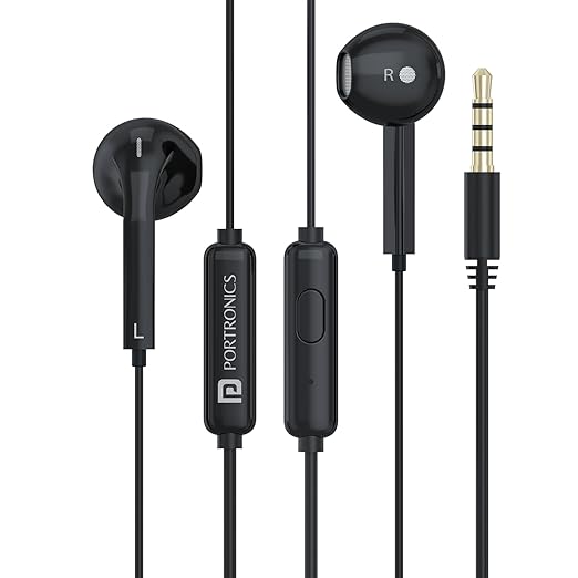 PORTRONICS 1071 CONCH BETA WIREDEARPHONE BLACK