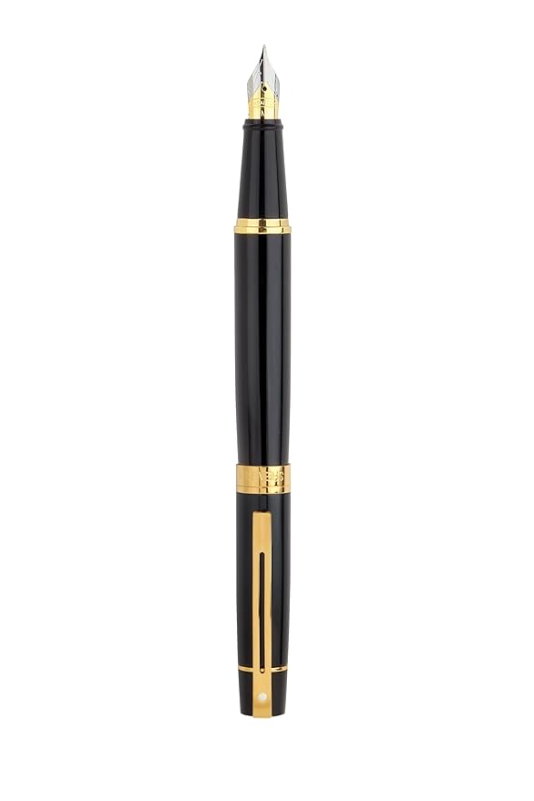 SHEAFFER 9325 GLOSSY BLACK WITH GOLDEN TRIM FOUNTAIN PEN