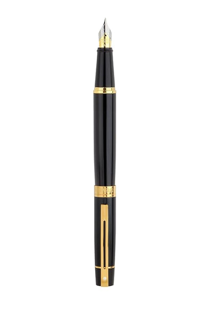 SHEAFFER 9325 GLOSSY BLACK WITH GOLDEN TRIM FOUNTAIN PEN