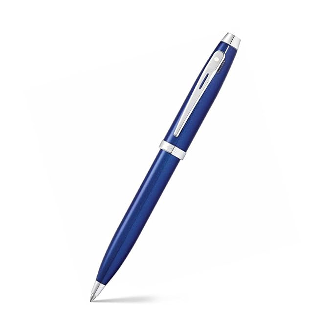 SHEAFFER 9339 100 GLOSSY BLUE CHROME TRIM BALL PEN