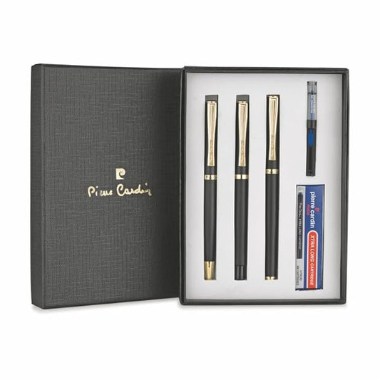 PIERRE CARDIN GOLDEN EYE 3 PCS SET FOUNATIN PEN +ROLLER BALL +BALL PEN