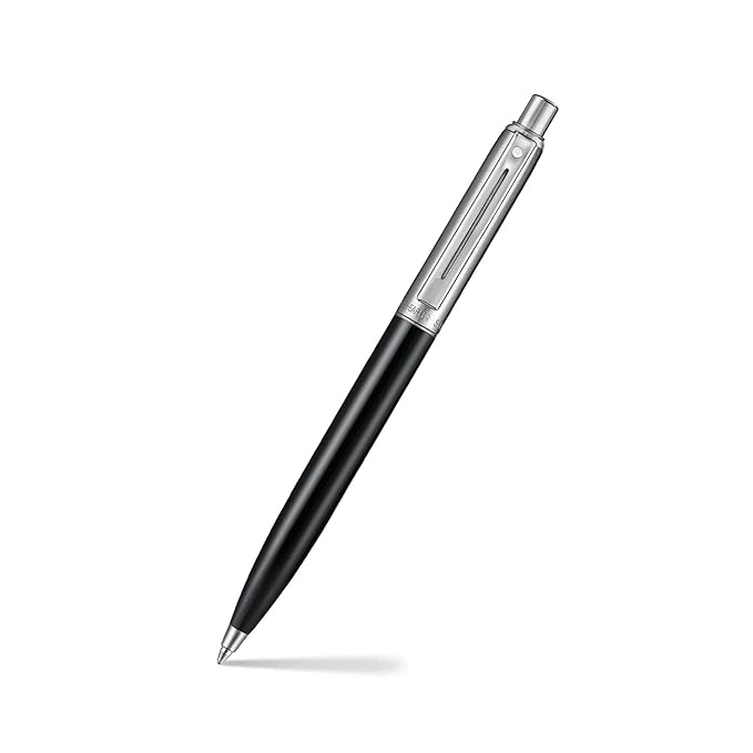 SHEAFFER 332 BRUSHED GLOSS BLACK CHROME TRIM BALL PEN