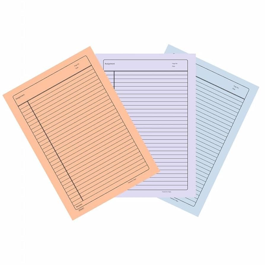 NEELGAGAN A4 BOTH SIDE RULE COLOURED PAPER SHEETS 20SHEET