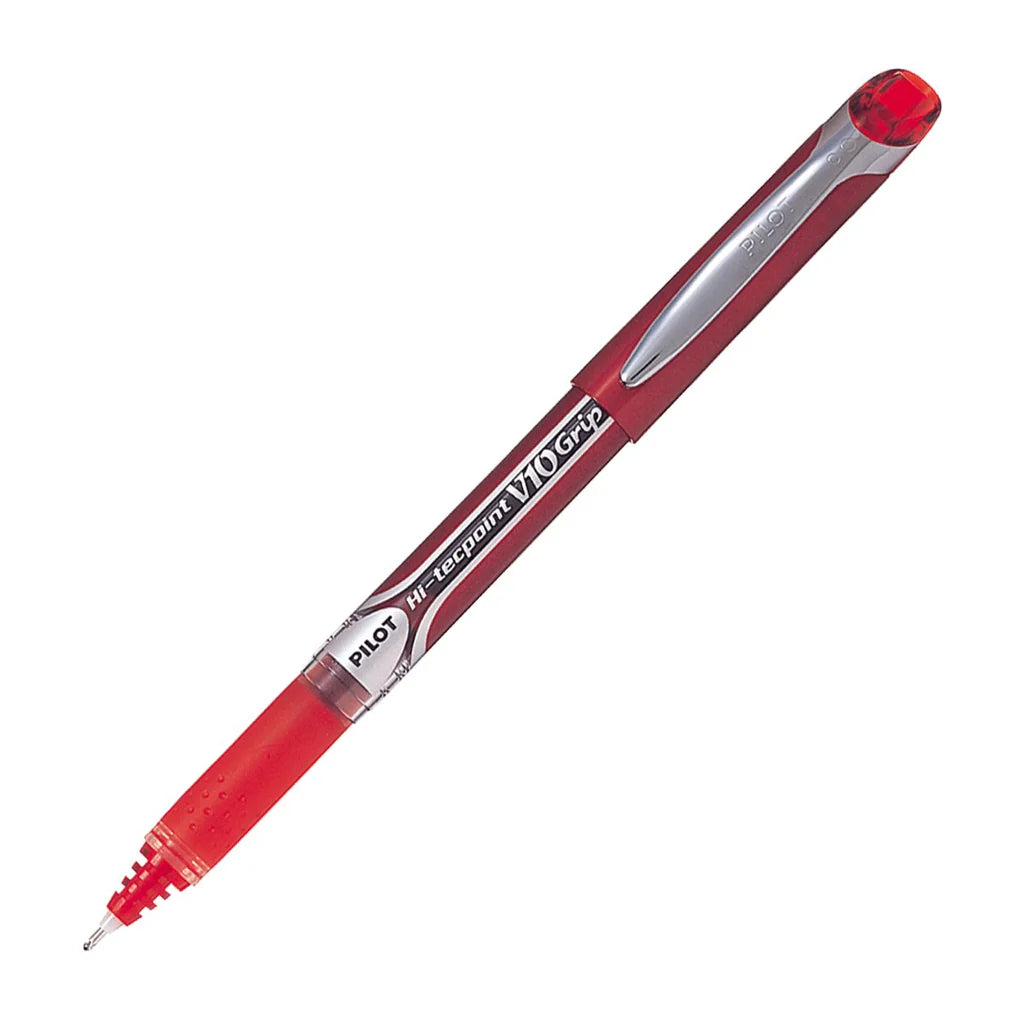 PILOT 1108 HI-TECPOINT V10 GRIP PEN - RED