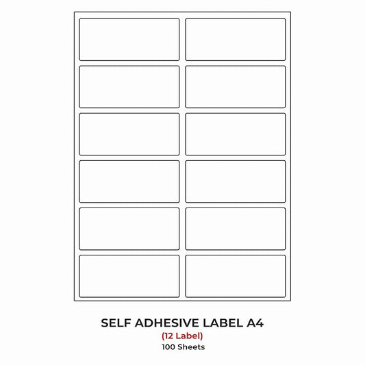 NEELGAGAN BUSINESS LABEL A4 WHITE ST 12