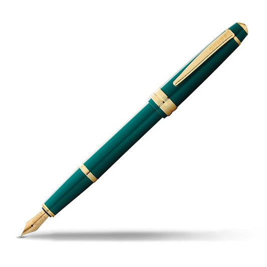 CROSS AT0746-12FF BAILEY DARK GREEN & GOLD FOUNTAIN PEN