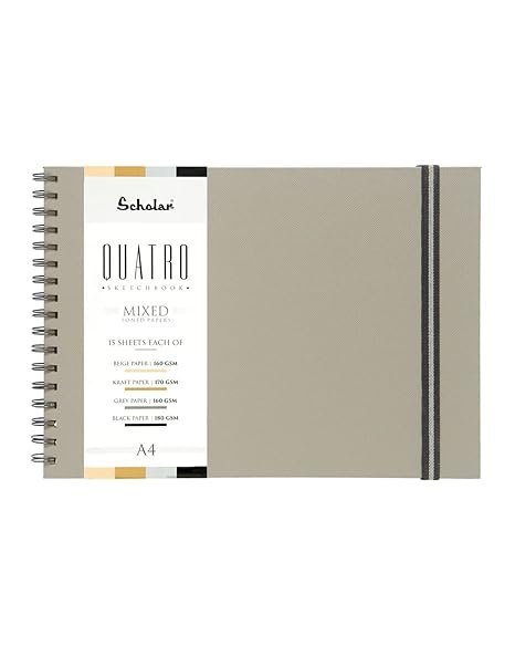 SCHOLAR QTR2 A5 QUATRO SKETCH BOOK MIXED TONED