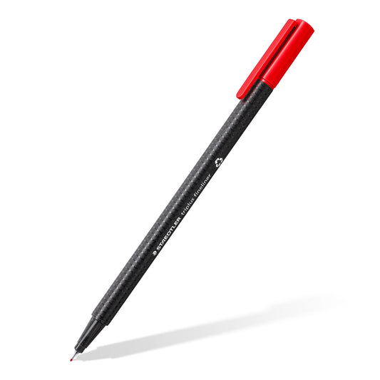 STAEDTLER 334-3 TRIPLUS FINELINER PEN - RED