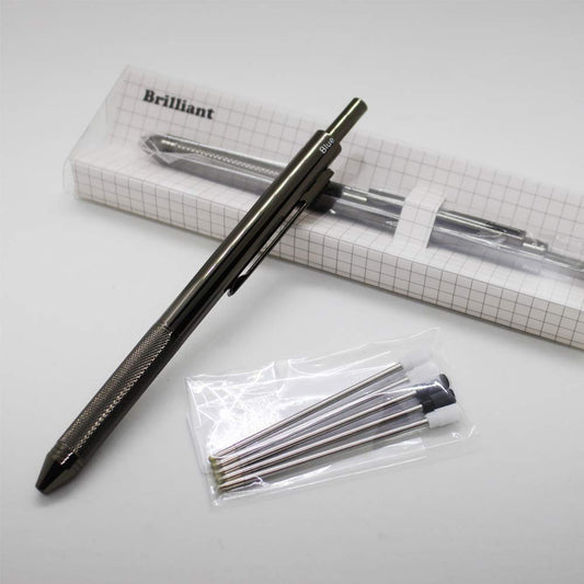 METAL PEN 4 IN 1 ( BLACK,BLUE,RED,0.5MM MECHANICAL PENCIL)