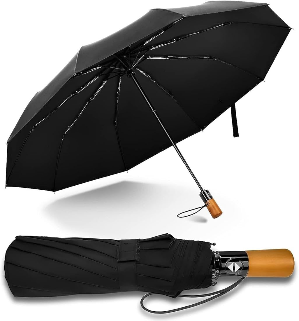 UMBRELLA PC20-59 FOLDING PLAIN BLACK