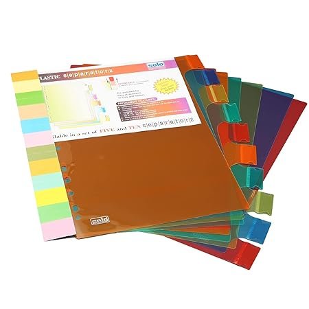 SOLO SP 110 SEPERATOR PLASTIC INDEX PACK OF 10N