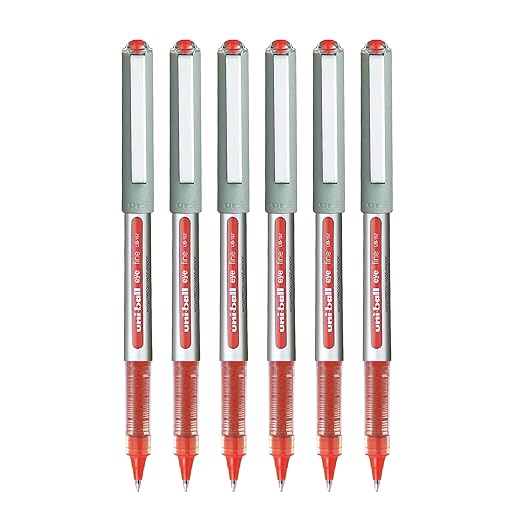 UNIBALL 157 EYE 0.7MM RED ROLLER BALL PEN