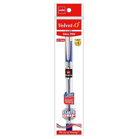 CELLO VELVET O BALL PEN BLUE