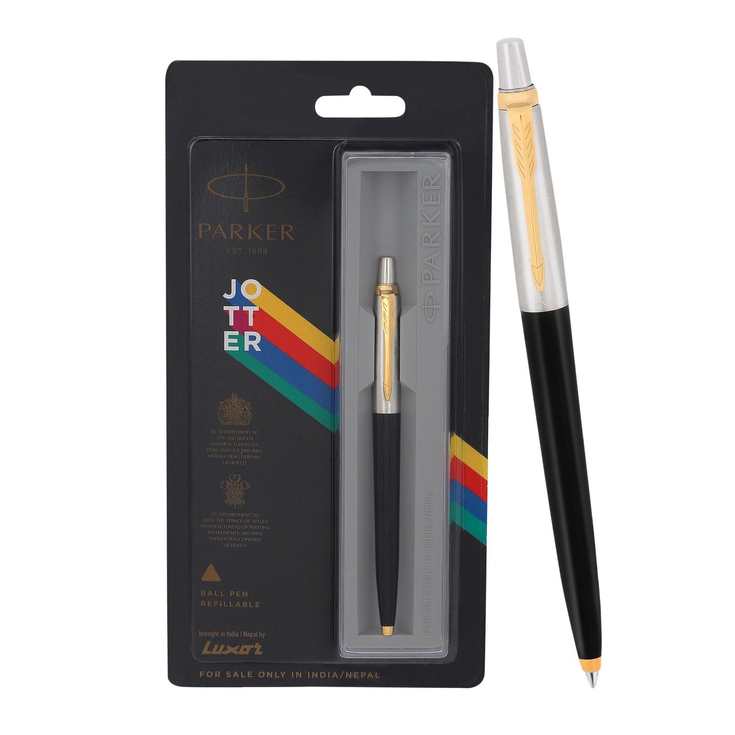 PARKER JOTTER STANDARD GOLD TRIM BALL PEN