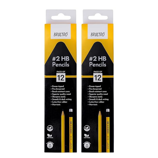 BRUSTRO 2HB PENCILS 12N