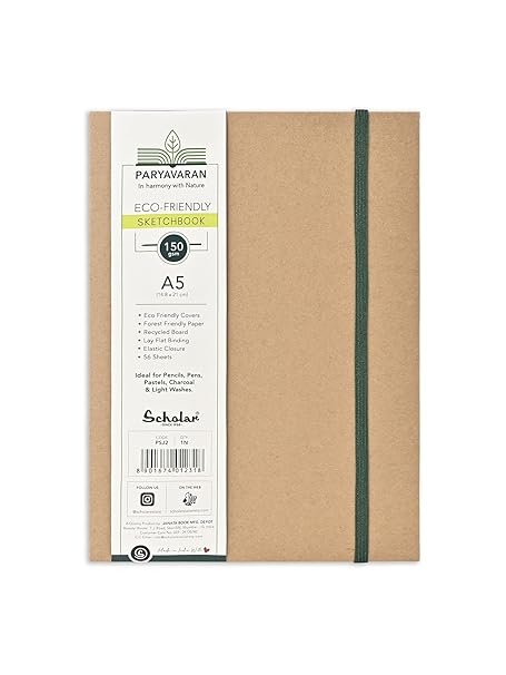 SCHOLAR PSJ2 A5 PARYAVARAN SKETCH BOOK 56SHEET