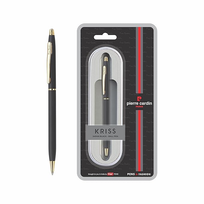 PIERRE CARDIN KRISS JAPAN BLACK ROLLER BALL PEN