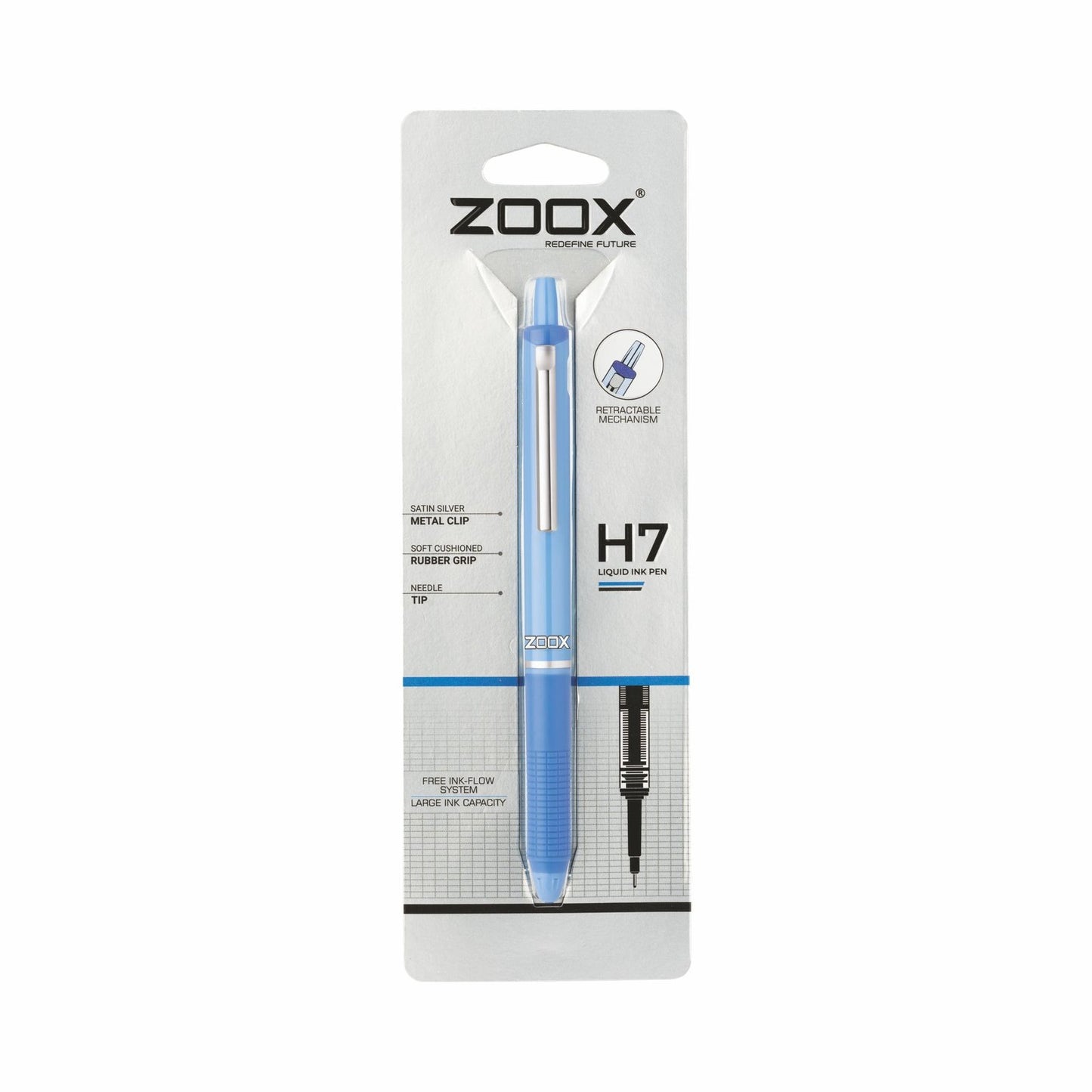 ZOOX H7 LIQUID INK RETRACTABLE PEN