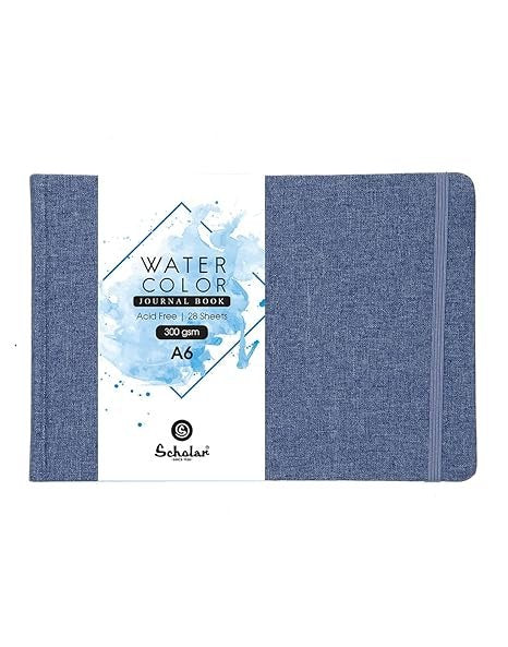 SCHOLAR WJ1 A6 WATER COLOR JOURNAL BOOK 300GSM 28SHEET