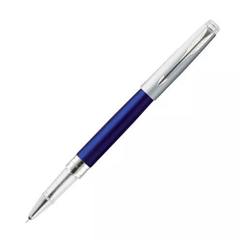PARKER ASTER SILVER BLUE CHROME TIME ROLLER BALL PEN