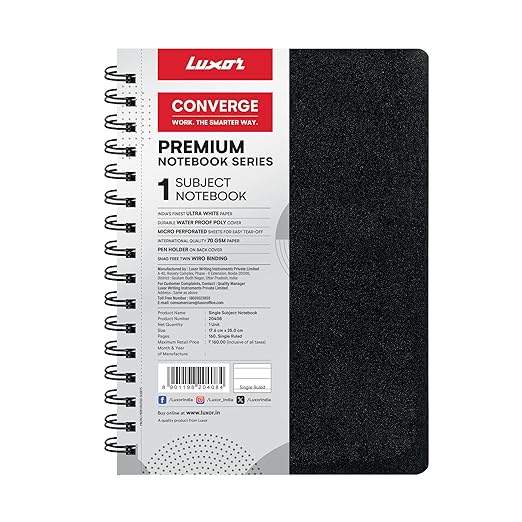 LUXOR 1 SUBJECT SPIRAL NOTEBOOK B5