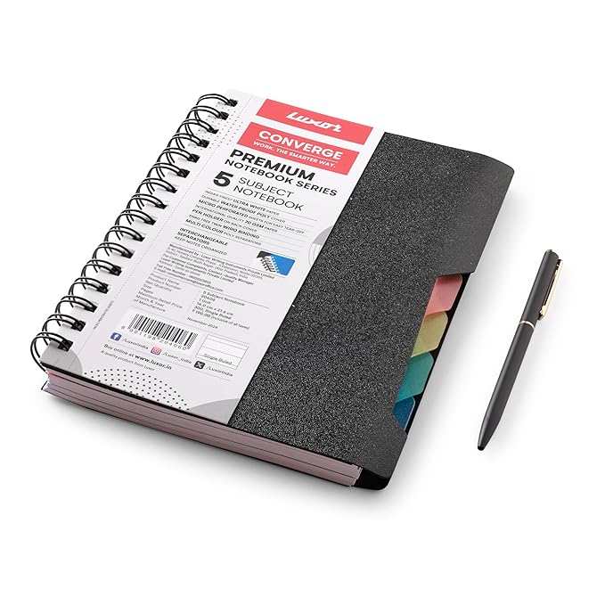 LUXOR 5 SUBJECT SPIRAL NOTEBOOK B5