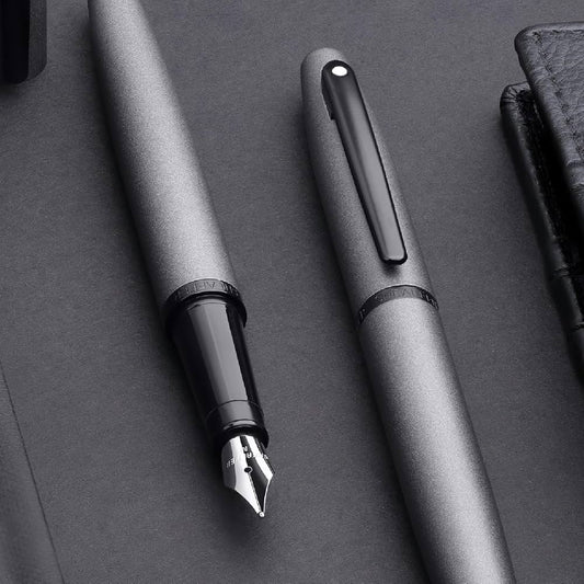 SHEAFFER 9424 MATT GRAY WITH MATT BLACK TRIM FOUNTAIN PEN