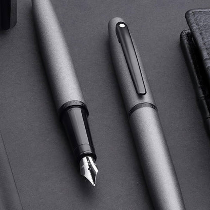 SHEAFFER 9424 MATT GRAY WITH MATT BLACK TRIM FOUNTAIN PEN